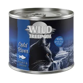 Comparer les prix de Adult : Cold River - colin, poulet Wild Freedom pour chat + 2 boîtes offertes !