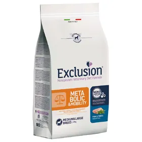 Meilleurs prix pour Exclusion Metabolic & Mobility porc, fibres Medium/Large pour chien - 12 kg
