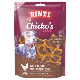 Comparer les prix de RINTI Chicko Plus Saucisse de foie en tranches - Friandises pour chien