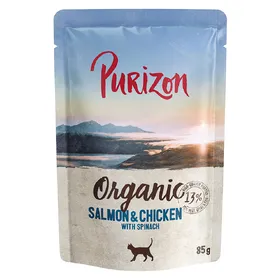 Comparer les prix de Purizon Organic Bio 6 x 85 g - saumon, poulet, épinards