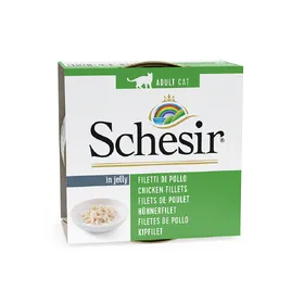 Comparer les prix de Filet de poulet en gelée Schesir - Nourriture pour Chat + 1 boîte offerte !
