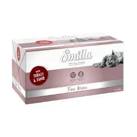 Comparer les prix de Smilla Fine Menu dinde, agneau - Pâtée pour chat