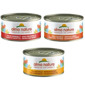 Meilleurs prix pour Variétés au poulet (crevettes, cuisse, potiron) Almo Nature Nourriture humide pour Chat