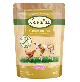Comparer les prix de Lukullus Junior sans céréales 6 x 300 g pour chien - poulet, veau