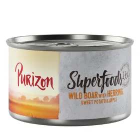 Comparer les prix de Purizon Superfoods 6 x 140 g pour chien - sanglier, hareng, patates douces, pommes