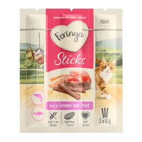 Comparer les prix de Bâtonnets de 6g Feringa, saumon, truite - Friandises pour chat