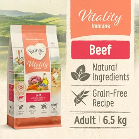 Comparer les prix de 6,5 kg Feringa Vitality Immune au bœuf croquettes pour chats