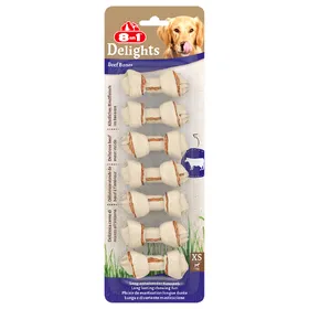 Comparer les prix de Delights, bœuf, os à mâcher pour chien - taille XS, 3 x 84 g (21 os)