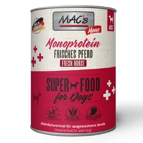 Comparer les prix de MAC's Mono Sensitive 6 x 800 g pour chien - pur cheval