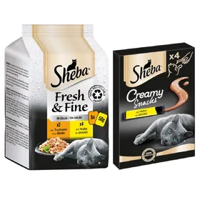 Meilleurs prix pour Sheba Délices du jour Fresh & Fine Poulet et dinde en gelée - Pâtée pour chat