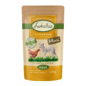 Comparer les prix de Lukullus Adult Mini sans céréales volaille, agneau - Pâtée pour chien
