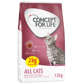 Comparer les prix de Concept for Life All Cats - 10 kg + 2 kg offerts !