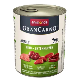 Comparer les prix de Original bœuf & cœurs de canard Animonda GranCarno - Pâtée pour chien