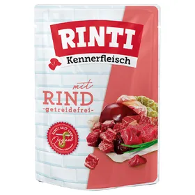 Meilleurs prix pour Paquet économique : 20x400g RINTI Kennerfleisch Pouches bœuf nourriture pour chien humide