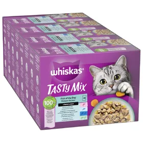 Meilleurs prix pour Multipack Whiskas Tasty Mix Poisson du jour en sauce - Pâtée pour chat