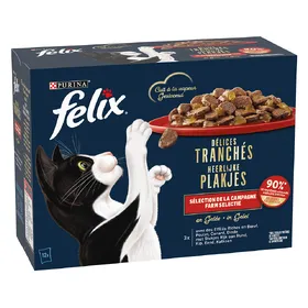 Meilleurs prix pour Felix Délices tranchés 12 x 80 g pour chat - sélection de la campagne en gelée