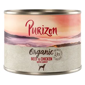 Meilleurs prix pour Purizon Organic Bio 6 x 200 g pour chien - bœuf, poulet & carottes