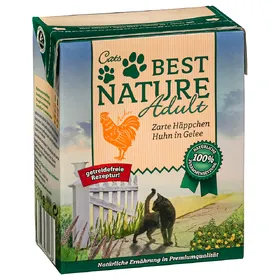 Comparer les prix de Lot Best Nature Adult 16 x 370 g - poulet en gelée