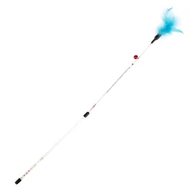 Meilleurs prix pour Canne à pêche TIAKI Blue avec plumes pour chat