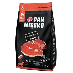 Comparer les prix de Pan Mięsko Medium bœuf, viande de chèvre pour chien  - 2 x 9 kg