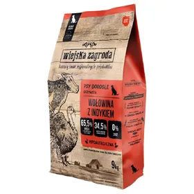 Meilleurs prix pour Wiejska Zagroda bœuf, dinde pour chien - 2 x 9 kg