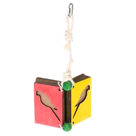 Meilleurs prix pour IAKI Jouet à déchiqueter Hanging Book env. 18x41cm oiseau