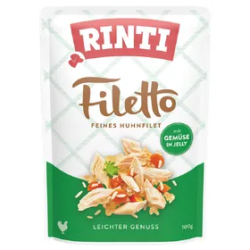 Comparer les prix de Lot RINTI Filetto en gelée 48 x 100 g - poulet, légumes