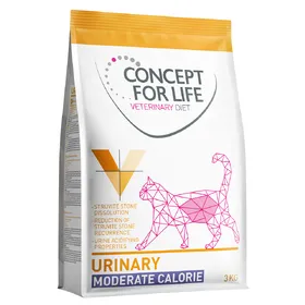 Meilleurs prix pour 3kg Concept for Life Veterinary Diet Urinary Moderate Calorie nourriture pour chat sèche