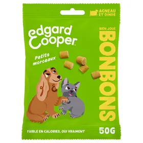 Meilleurs prix pour Friandises Edgard & Cooper Bonbons Petits morceaux pour chien - agneau, dinde (50 g)