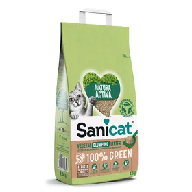 Meilleurs prix pour Litière Sanicat Natura Activa 100 % Green - 2,5 kg