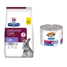 Meilleurs prix pour 6kg i/d Low Fat Digestive Care poulet Hill's Prescription Diet croquettes pour chien + 6x200g boîtes offertes!