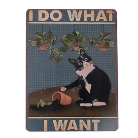 Comparer les prix de TIAKI Plaque métallique "I Do What I Want" à suspendre