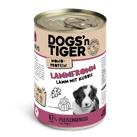Comparer les prix de Dogs'n Tiger Junior 6 x 400 g pour chiot - agneau, potiron