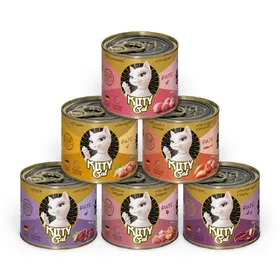 Meilleurs prix pour Kitty Cat Adult 6 x 200 g pour chat - lot mixte II (6 variétés)