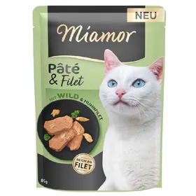 Comparer les prix de Lot économique : 30x85g Miamor Pâté & Filet Wild nourriture pour chats humide