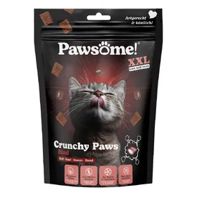 Meilleurs prix pour Lot économique : 3x150g Pawsome Crunchy Paws bœuf friandises pour chats