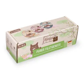 Comparer les prix de 9x80g MjAMjAM pur plaisir de filet mix (3 variétés) nourriture humide pour chat