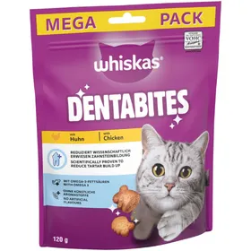 Comparer les prix de Friandises Whiskas Dentabites poulet 40 g pour chat - Au poulet 120 g