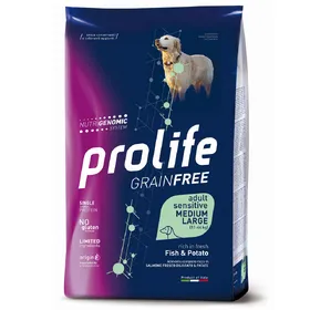 Meilleurs prix pour Dog Prolife Grainfree Sensitive medium/large poisson et pomme de terre - 10 kg