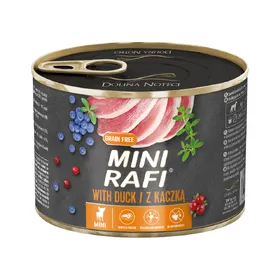 Comparer les prix de Lot économique : 24x185g Rafi Mini avec canard nourriture pour chiens humide