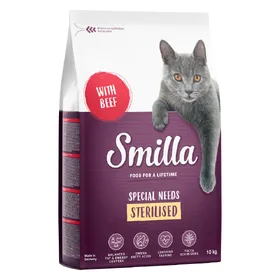 Meilleurs prix pour Smilla Adult Sterilised bœuf pour chat -  2 x 10 kg