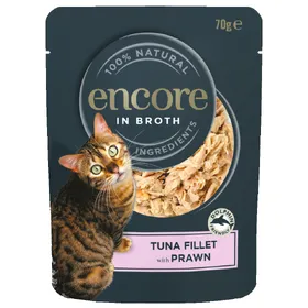 Meilleurs prix pour Lot Encore Cat 48 x 70 g sachets fraîcheur pour chat - filet de thon, crevettes