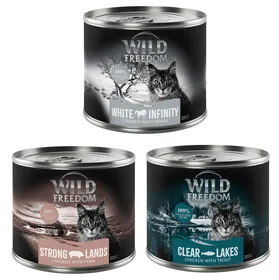 Meilleurs prix pour Wild Freedom Adult 6 x 200 g pour chat - lot mixte III (2 x truite, 2 x porc, 2 x cheval)