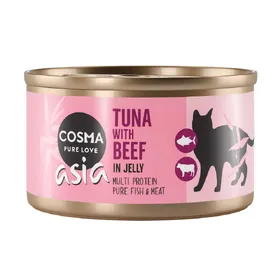 Meilleurs prix pour Lot Cosma Asia en gelée 12 x 85 g pour chat - thon, bœuf