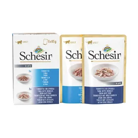 Meilleurs prix pour Schesir en gelée lot mixte thon en gelée 2 variétés - Pâtée pour chat