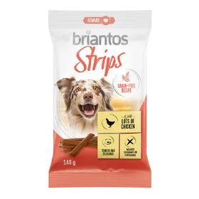 Meilleurs prix pour Briantos Strips poulet sans céréales pour chien - 140 g