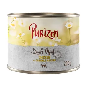 Meilleurs prix pour Offre d'essai : Croquettes, boîtes et friandises Purizon pour chat - Boîte à l'unité Single Meat poulet (200 g)