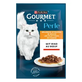 Comparer les prix de Gourmet Perle Les aiguillettes de bœuf - Pâtée pour chat