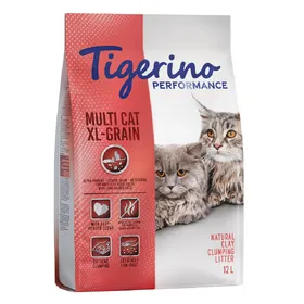 Meilleurs prix pour Litière Tigerino Performance Multi Cat XL-Grain pour chat - 2 x 12 L