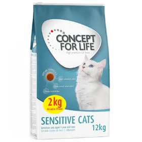 Comparer les prix de Concept for Life Sensitive Cats - 10 kg + 2 kg offerts !